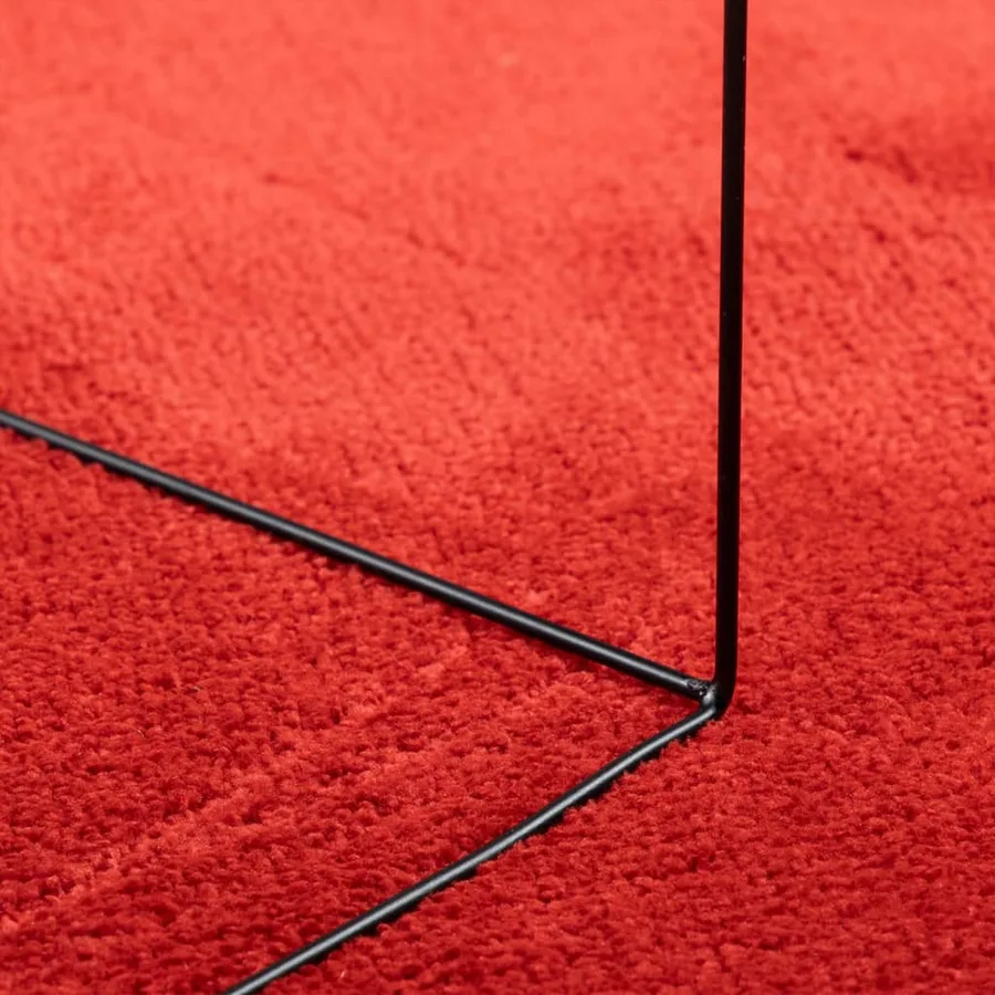 Tapis OVIEDO à poils courts rouge 140x200 cm - 8