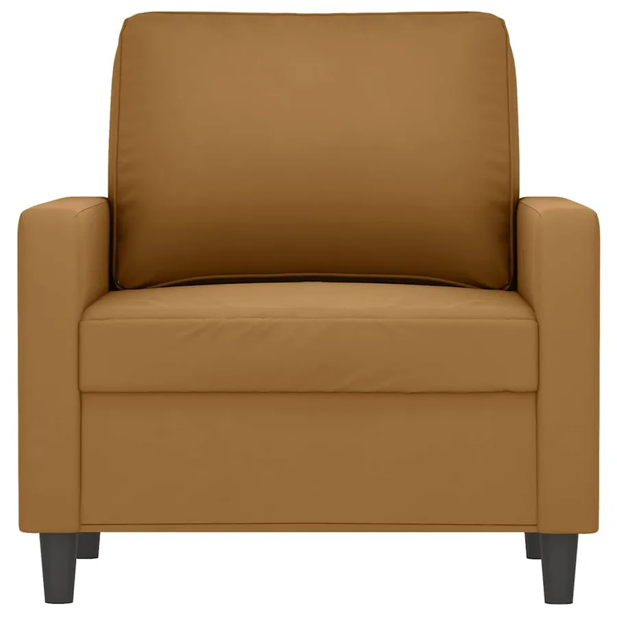 Fauteuil Marron 60 cm Velours - 3