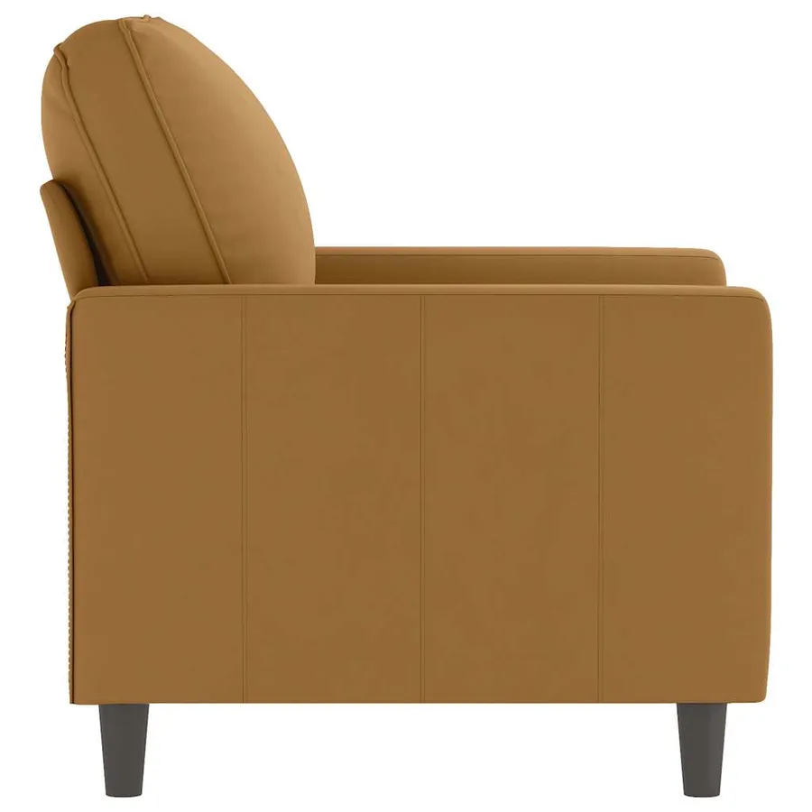 Fauteuil Marron 60 cm Velours - 4