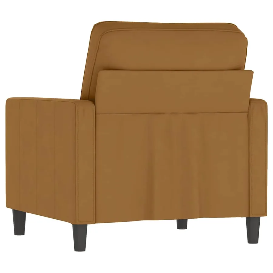 Fauteuil Marron 60 cm Velours - 5