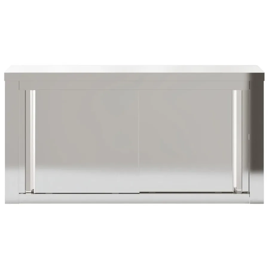 Armoire murale de cuisine avec portes coulissantes inox - 6