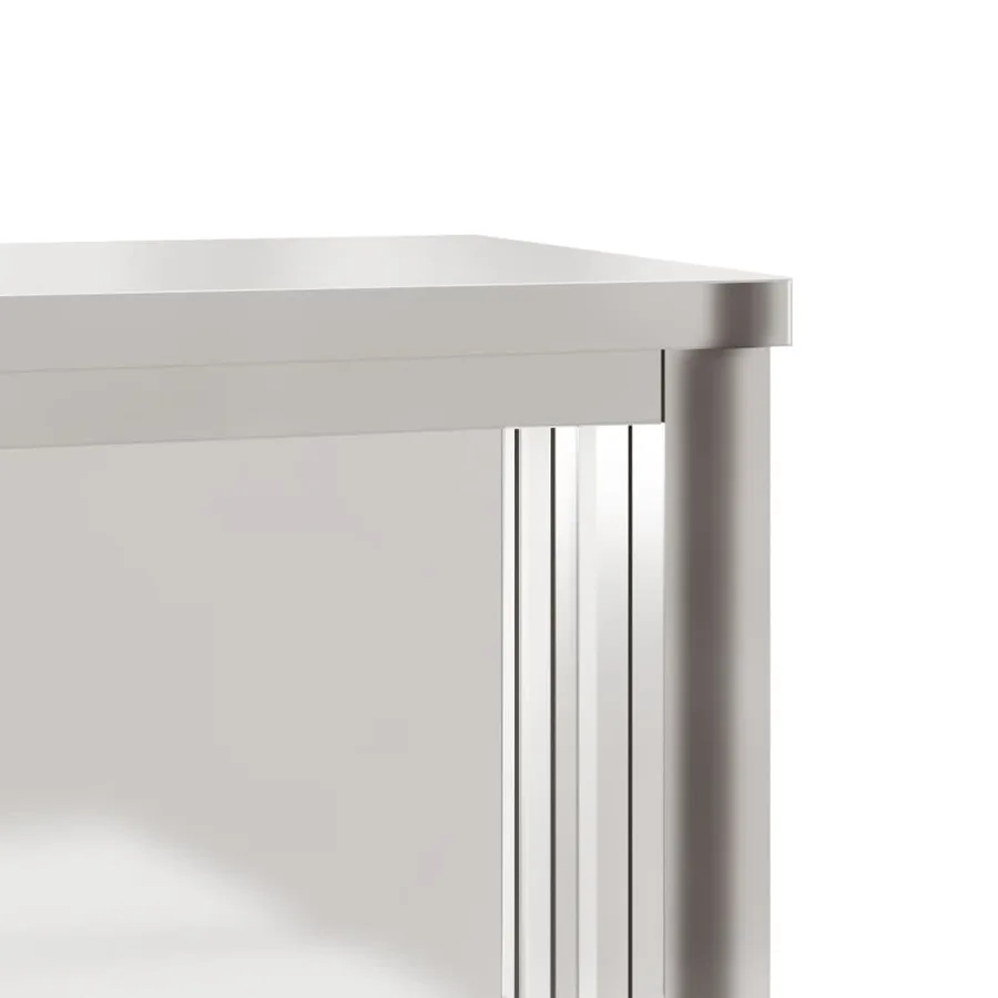 Armoire murale de cuisine avec portes coulissantes inox - 9