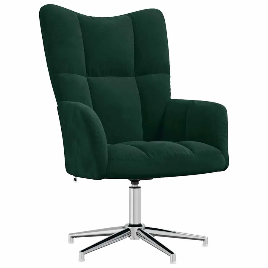 Chaise de relaxation Vert foncé Velours - 2