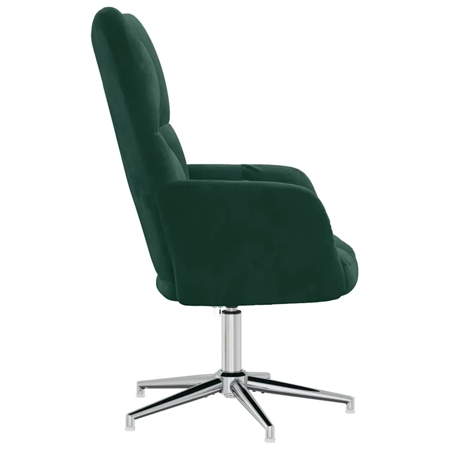 Chaise de relaxation Vert foncé Velours - 5