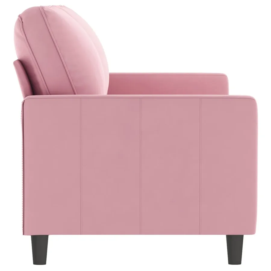 Canapé à 2 places Rose 140 cm Velours - 4