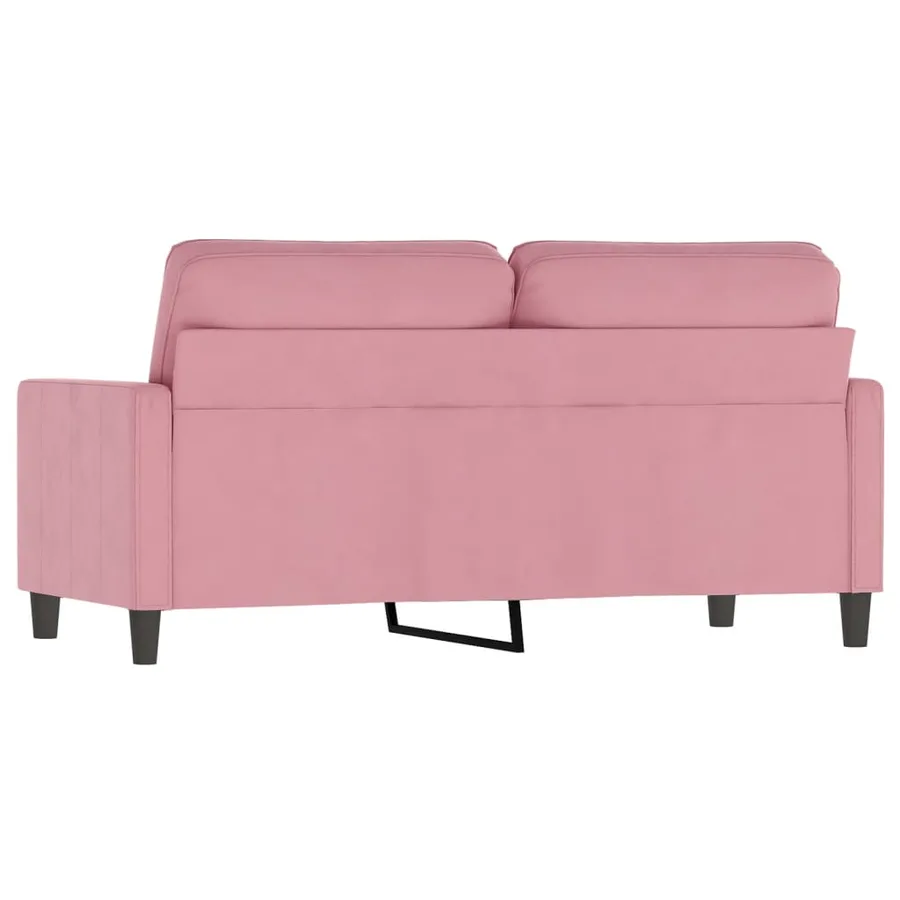 Canapé à 2 places Rose 140 cm Velours - 5
