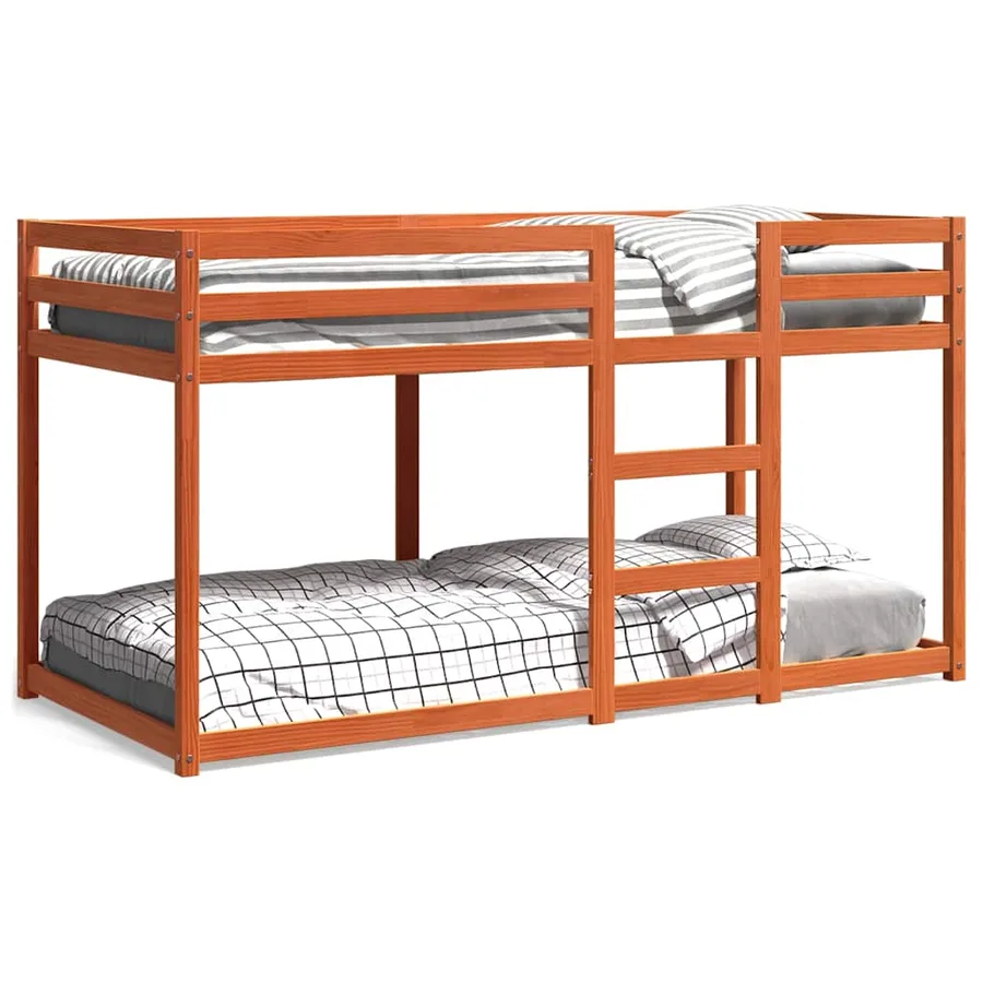Lit superposé sans matelas cire marron 80x200 cm pin massif - 2