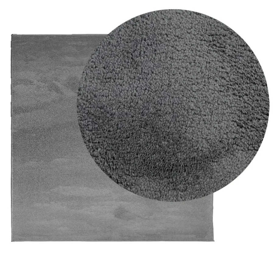 Tapis OVIEDO à poils courts anthracite 240x240 cm - 3