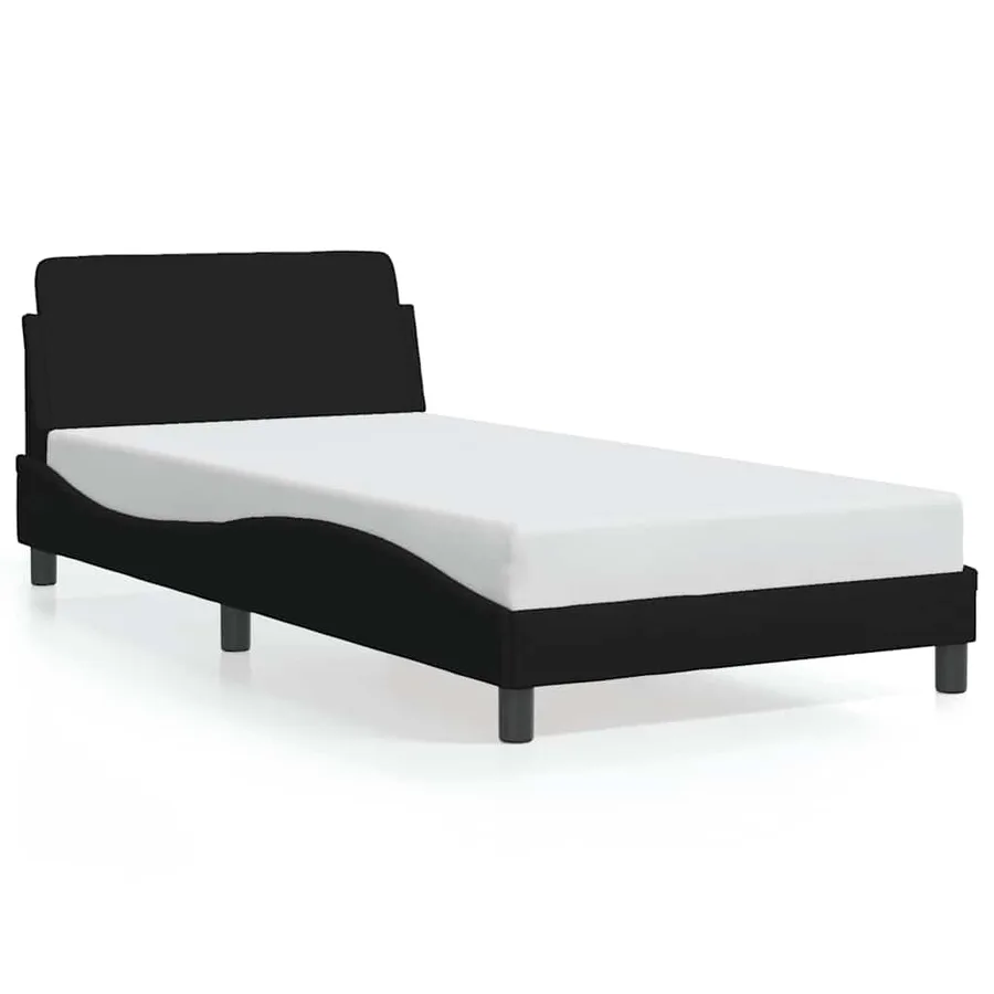 Cadre de lit Dover noir 100x200 cm tissu - 2