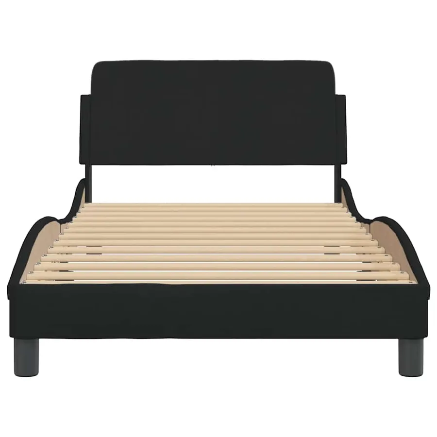 Cadre de lit Dover noir 100x200 cm tissu - 4