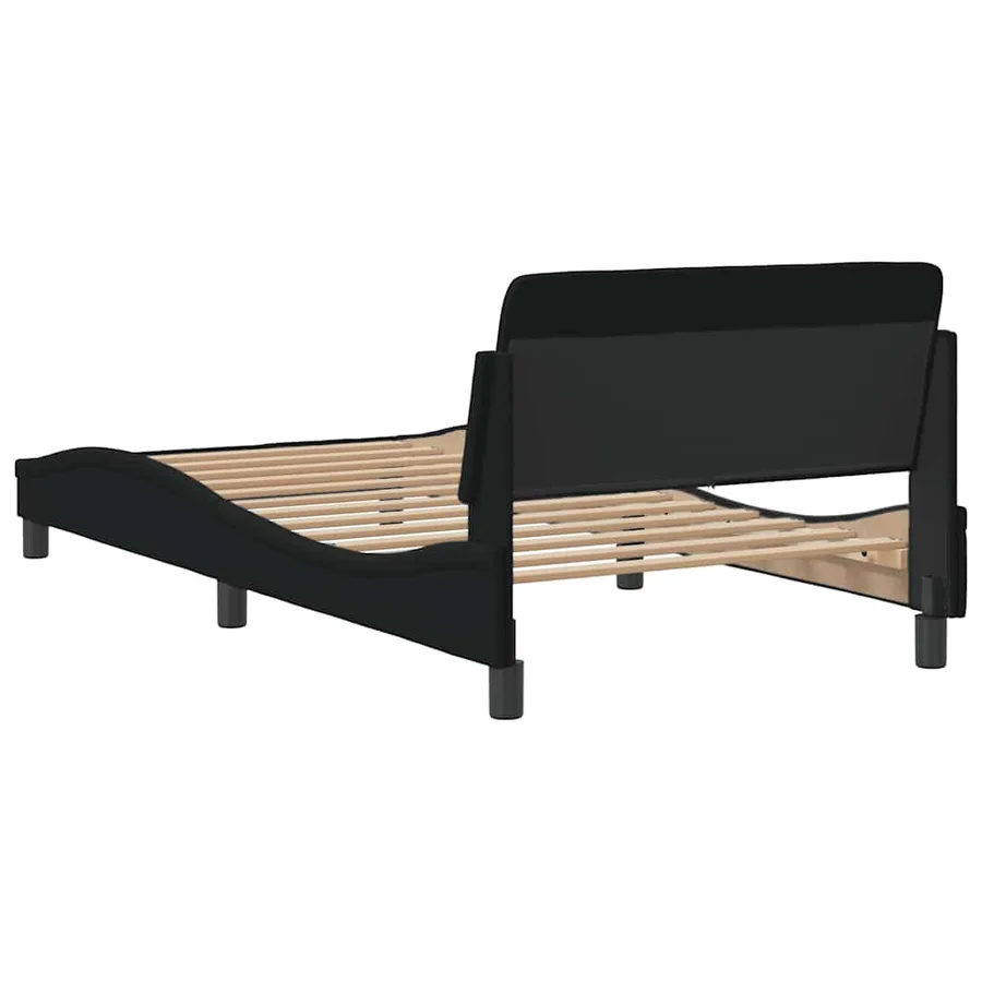 Cadre de lit Dover noir 100x200 cm tissu - 6