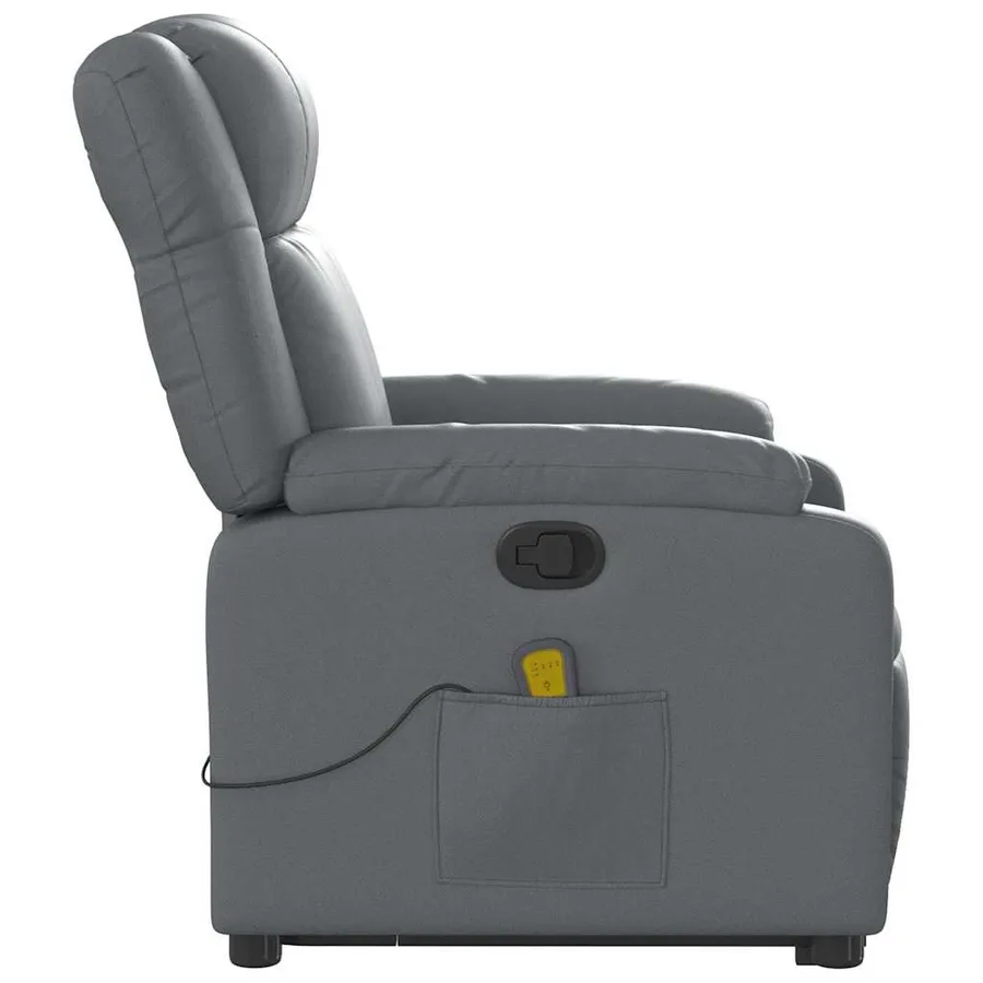 Fauteuil inclinable de massage Gris Similicuir - 10