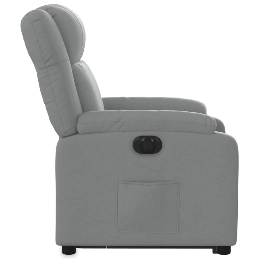 Fauteuil inclinable électrique gris clair tissu - 10