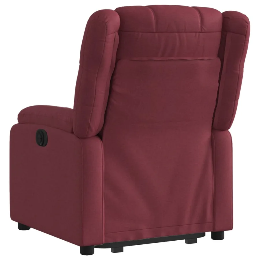 Fauteuil inclinable rouge bordeaux tissu - 5