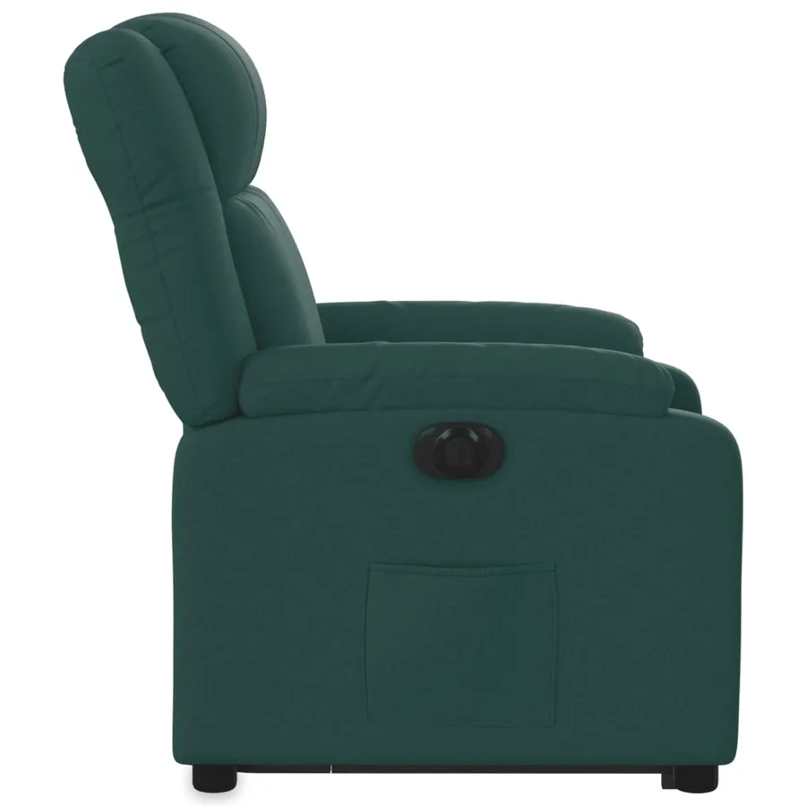 Fauteuil inclinable électrique vert foncé tissu - 10