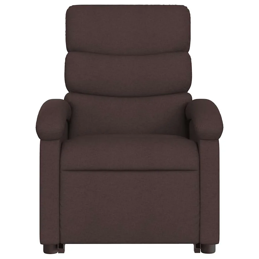Fauteuil inclinable de massage Marron foncé Tissu - 9