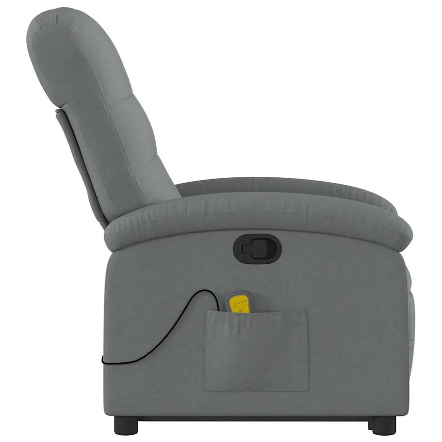 Fauteuil de massage inclinable Gris foncé Tissu - 10