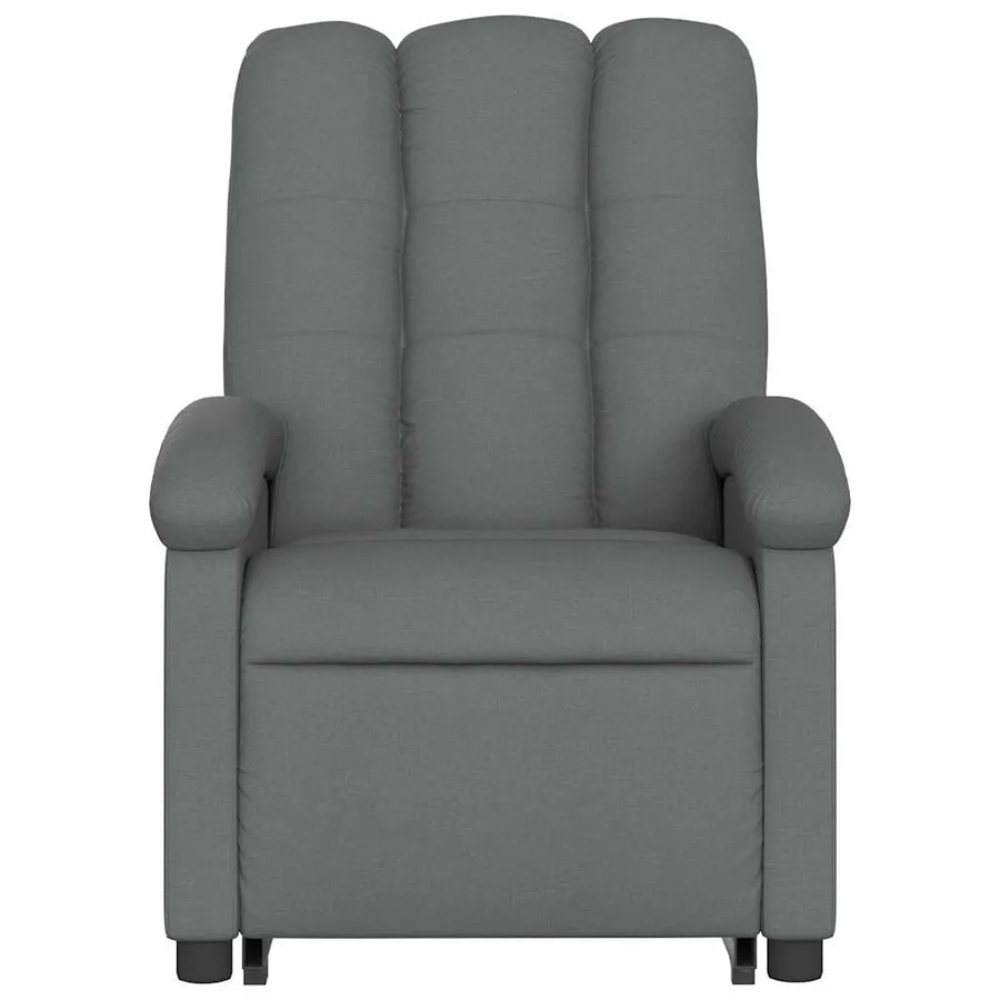 Fauteuil de massage inclinable Gris foncé Tissu - 9