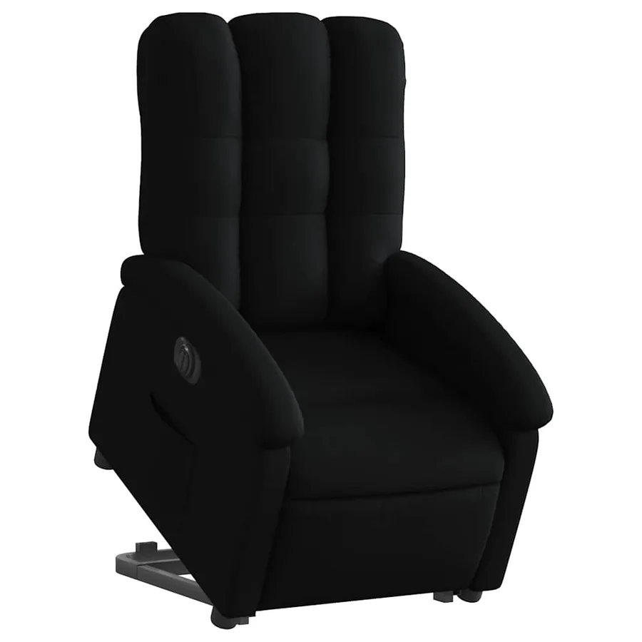 Fauteuil inclinable électrique noir tissu - 3