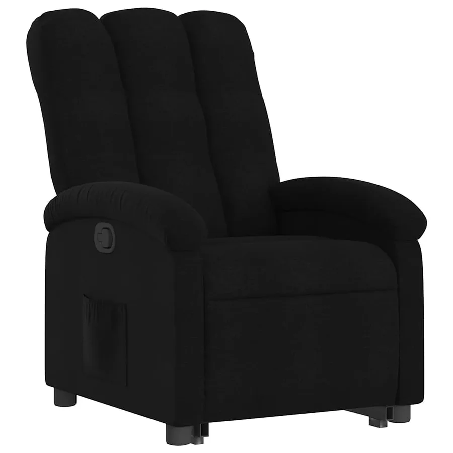 Fauteuil inclinable noir tissu - 4