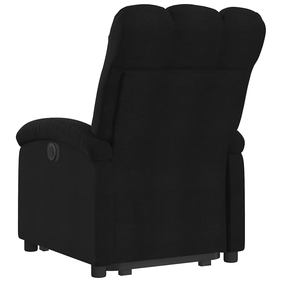 Fauteuil inclinable noir tissu - 5