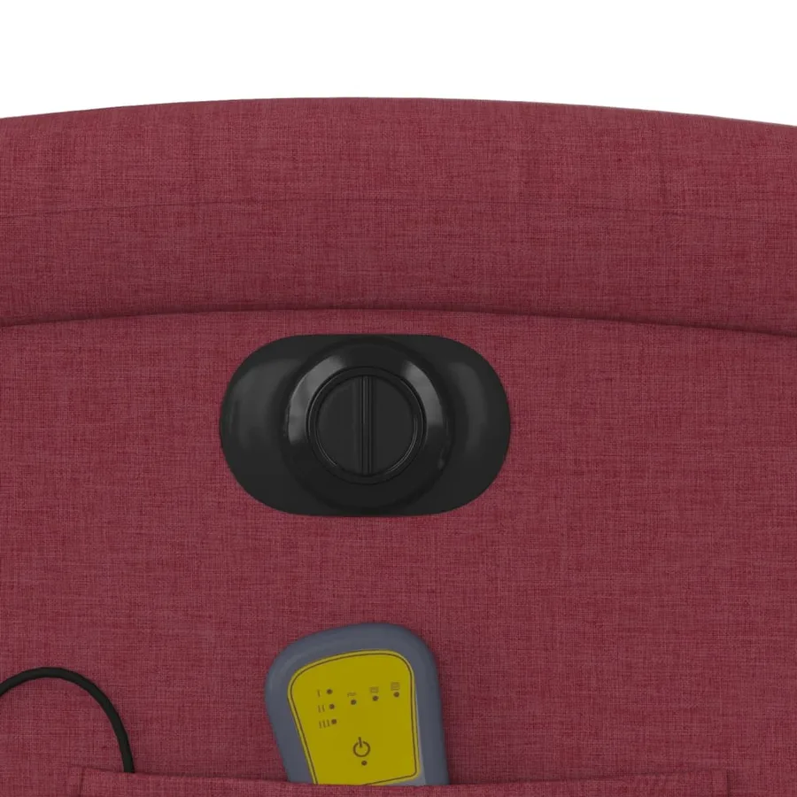 Fauteuil inclinable de massage électrique Rouge bordeaux Tissu - 13