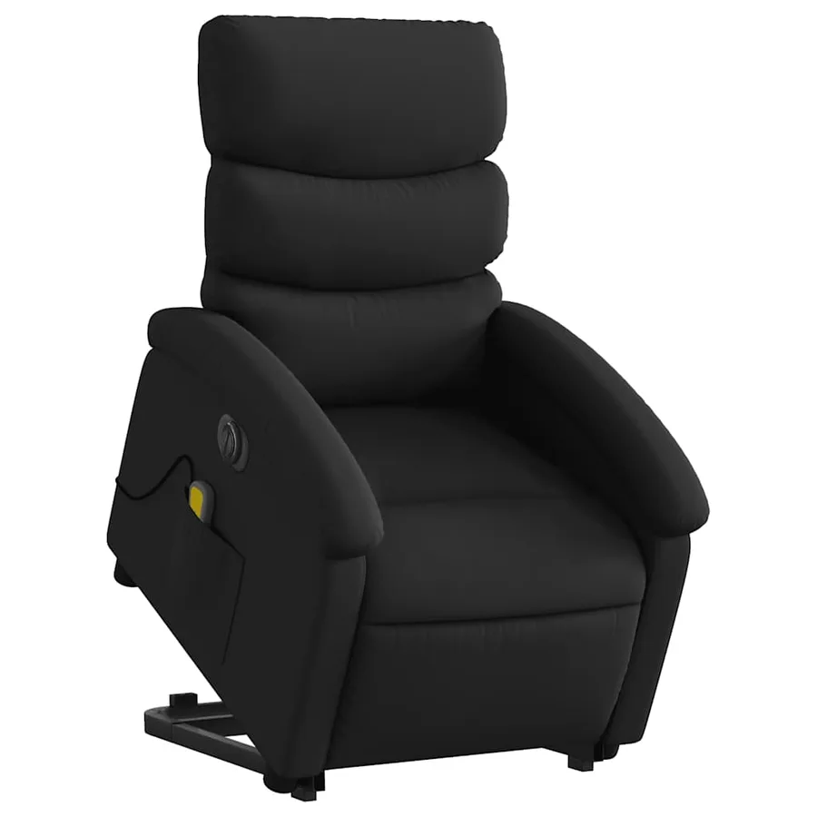 Fauteuil inclinable de massage électrique noir similicuir - 3