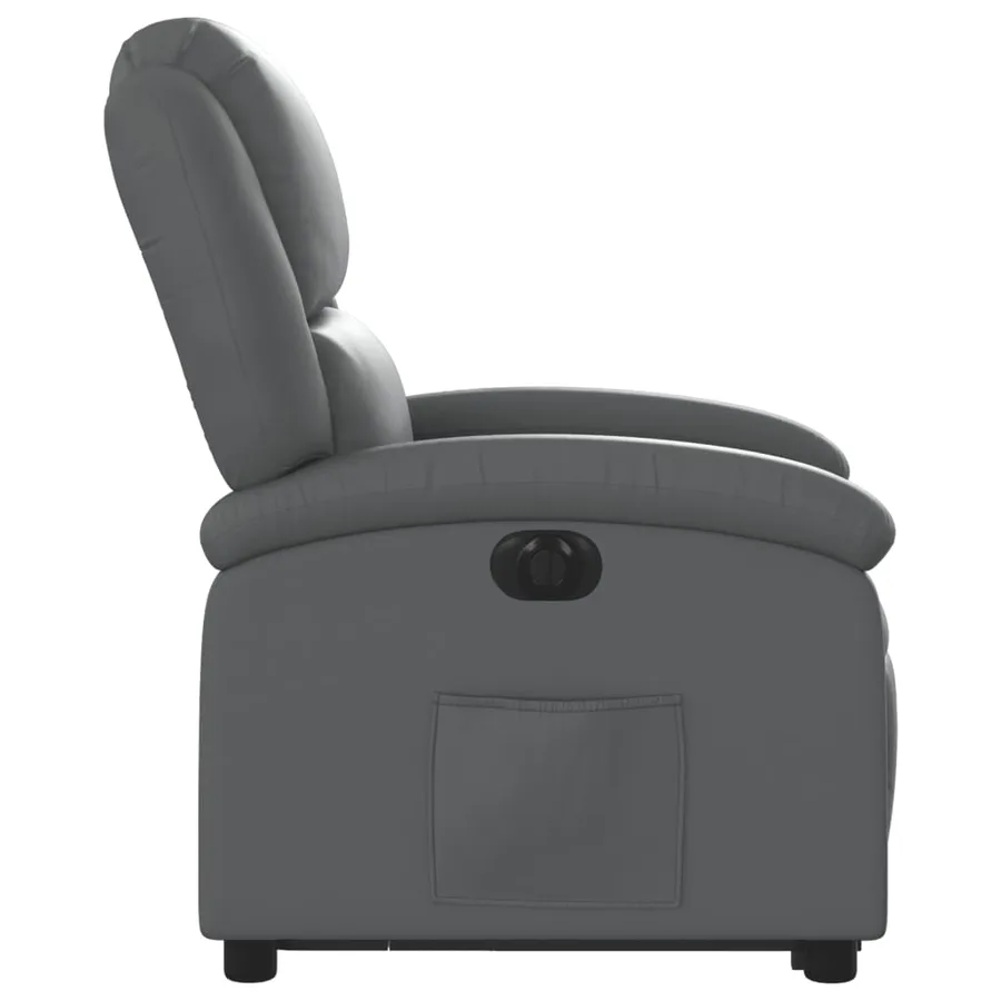 Fauteuil inclinable électrique gris similicuir - 10