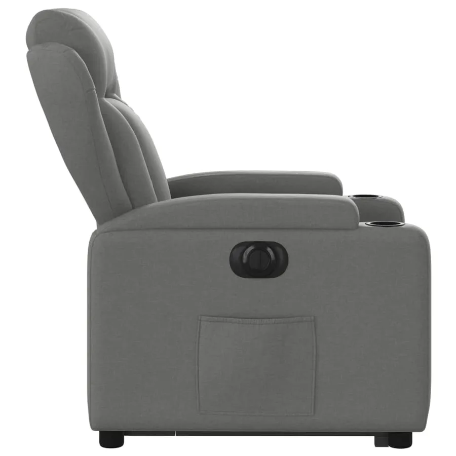 Fauteuil inclinable électrique gris foncé tissu - 10