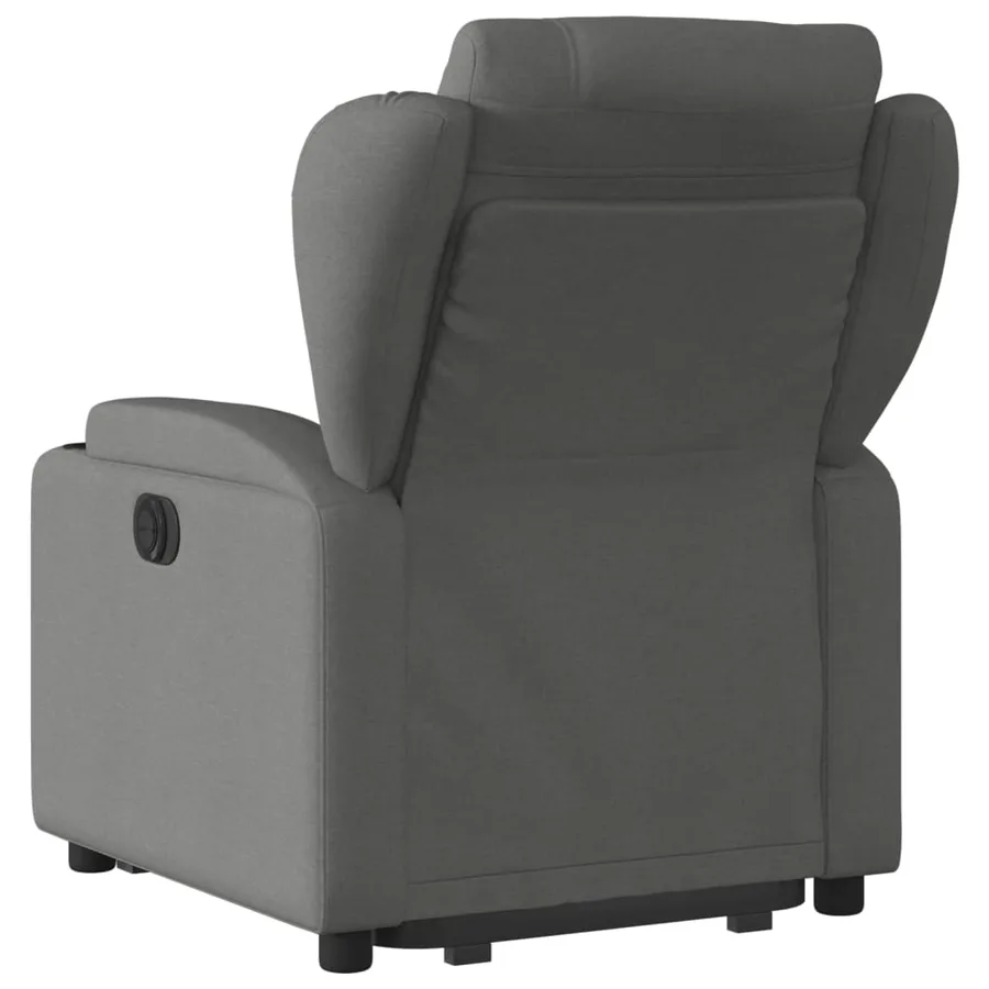 Fauteuil inclinable électrique gris foncé tissu - 5