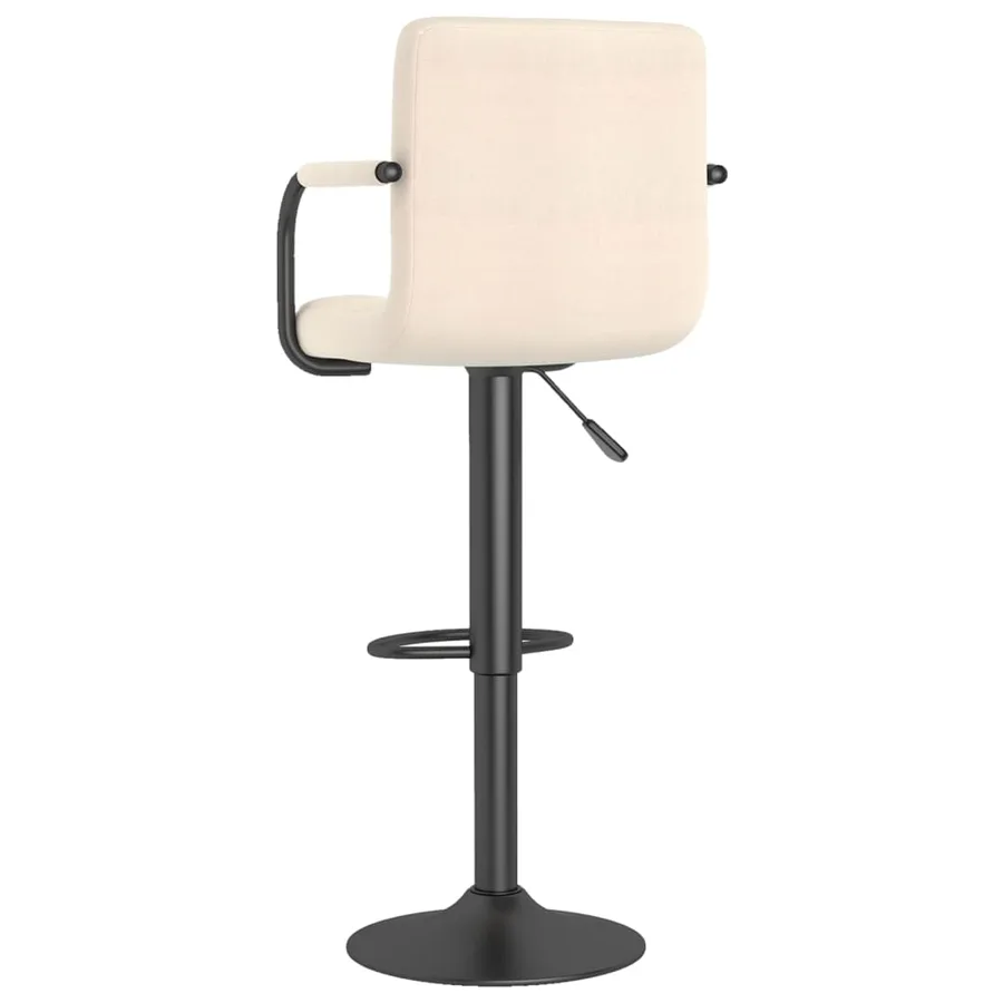 Tabourets de bar lot de 2 crème tissu - 6