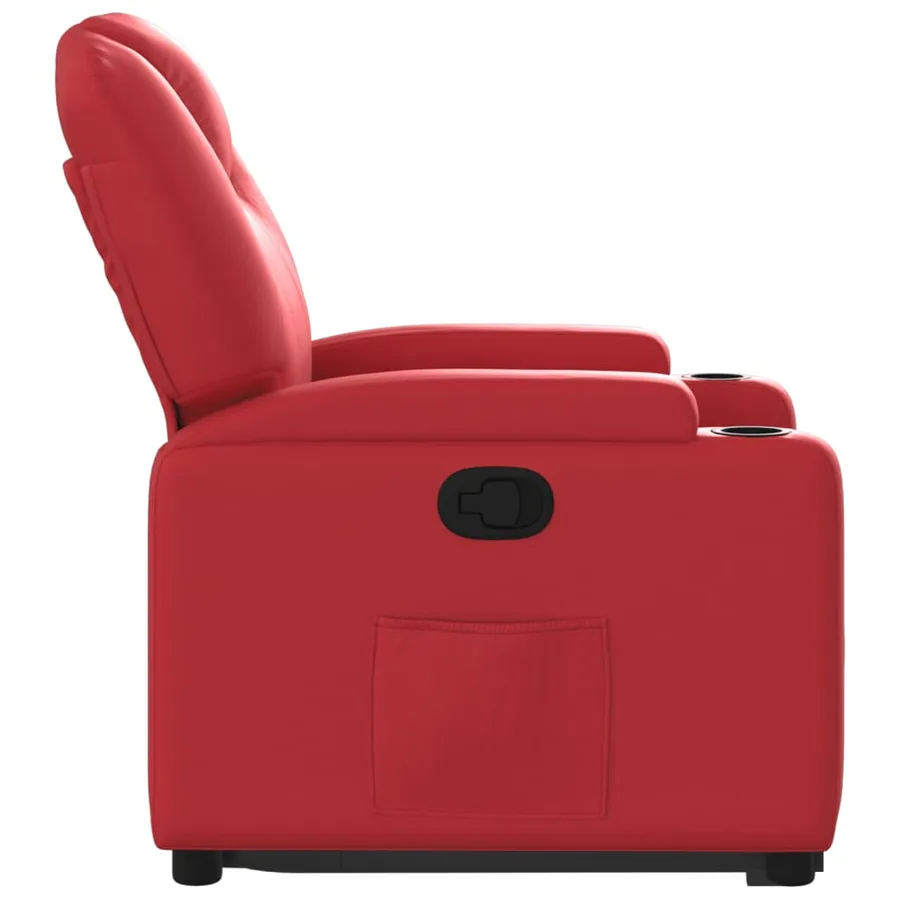 Fauteuil inclinable Rouge Similicuir - 10