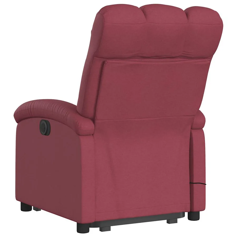 Fauteuil inclinable de massage Rouge bordeaux Tissu - 5