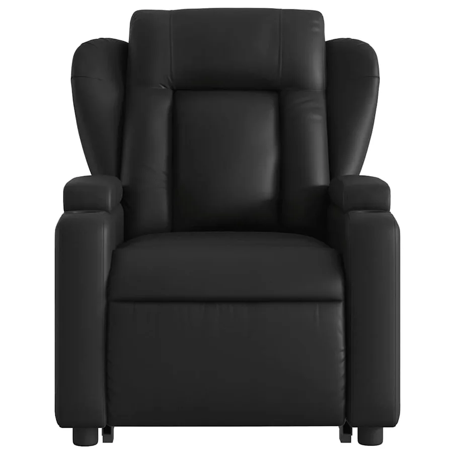 Fauteuil inclinable de massage Noir Similicuir - 9