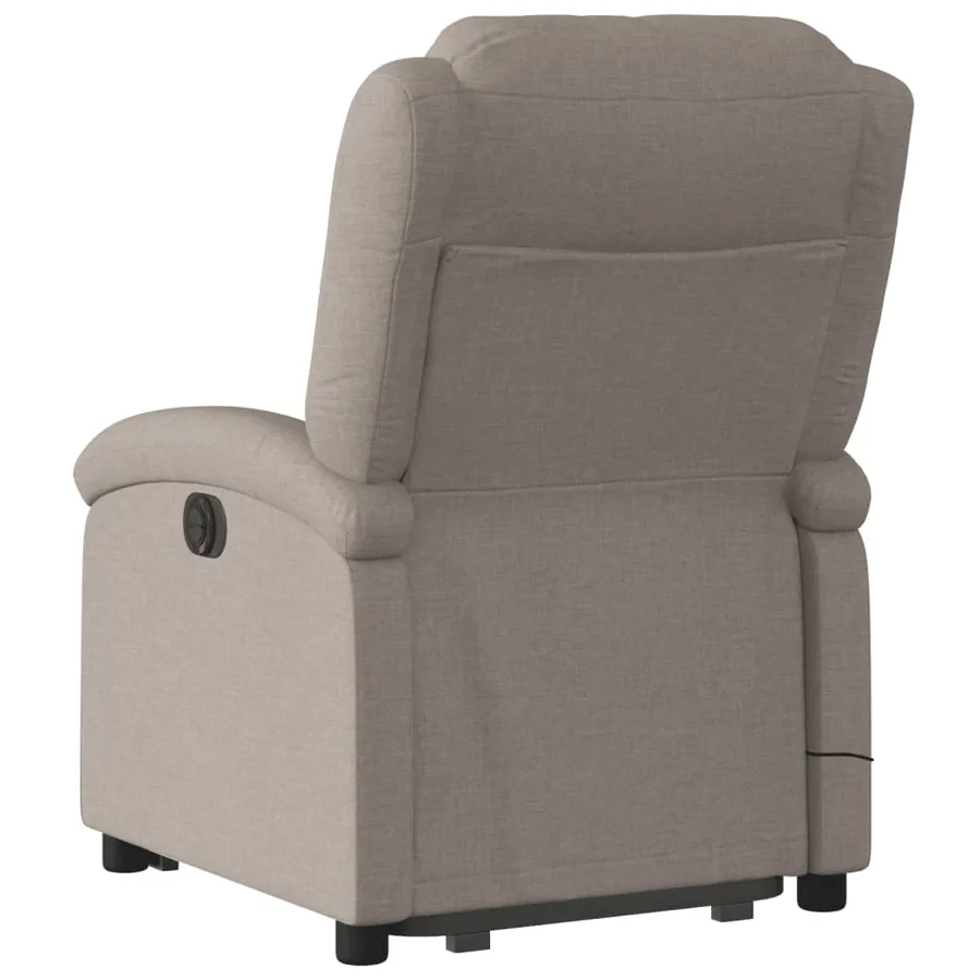 Fauteuil inclinable de massage électrique Taupe Tissu - 5