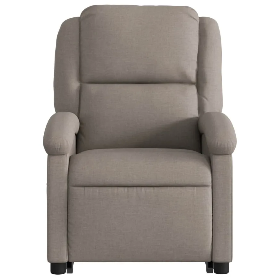 Fauteuil inclinable de massage électrique Taupe Tissu - 9
