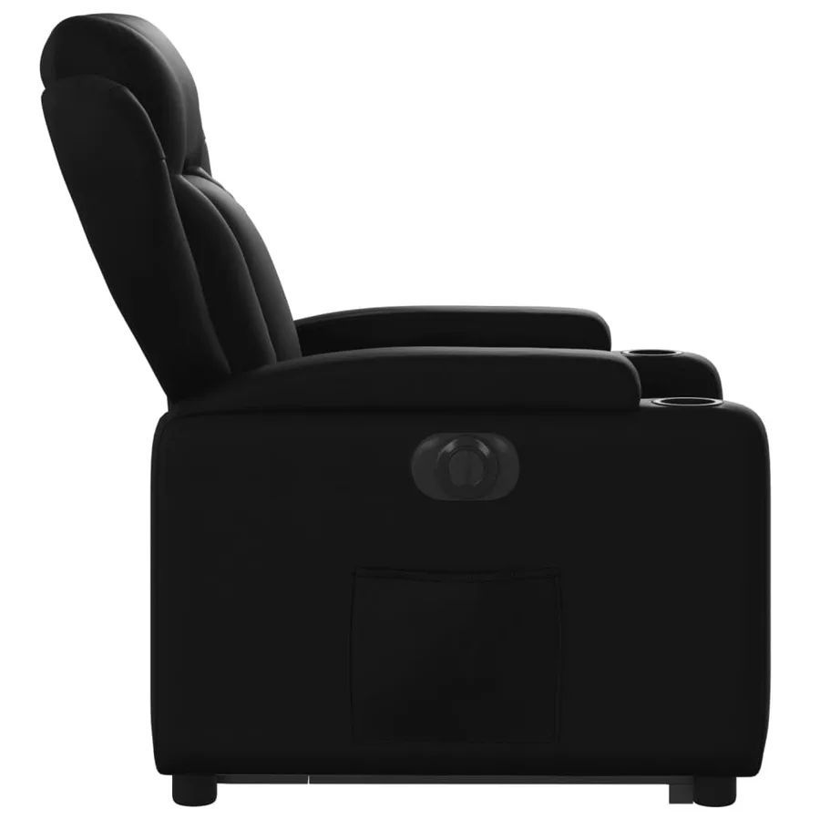 Fauteuil inclinable électrique noir similicuir - 10