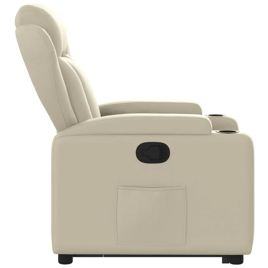 Fauteuil inclinable Crème Similicuir - 10