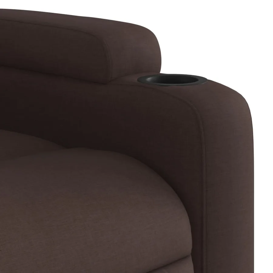 Fauteuil inclinable électrique marron foncé tissu - 12