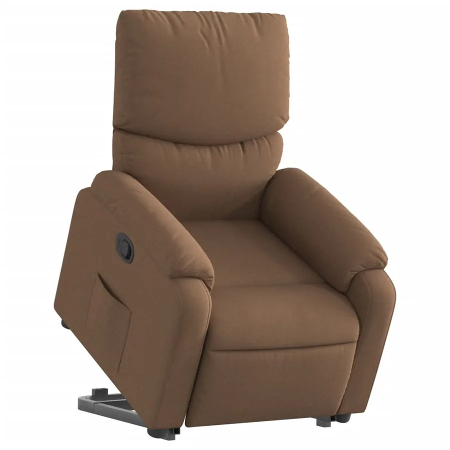 Fauteuil inclinable Marron Tissu - 3