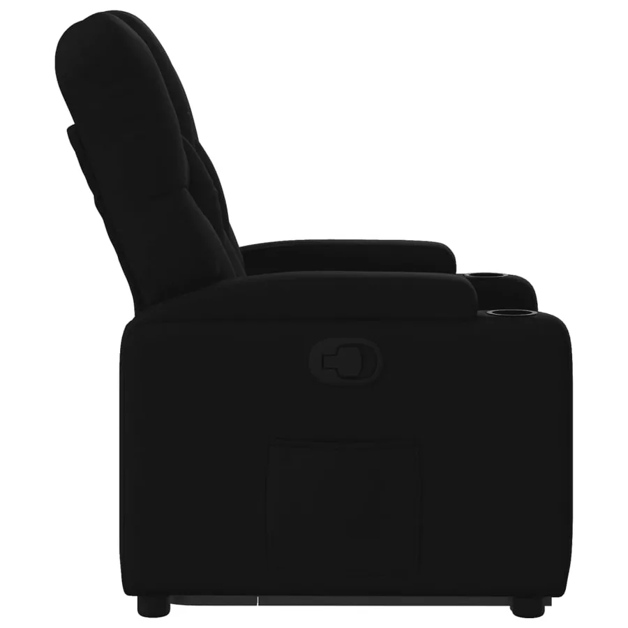 Fauteuil inclinable noir tissu - 10