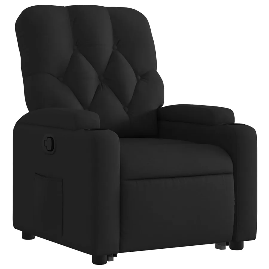 Fauteuil inclinable noir tissu - 4