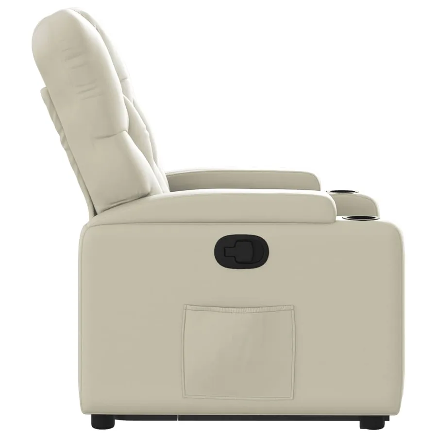 Fauteuil inclinable Crème Similicuir - 10