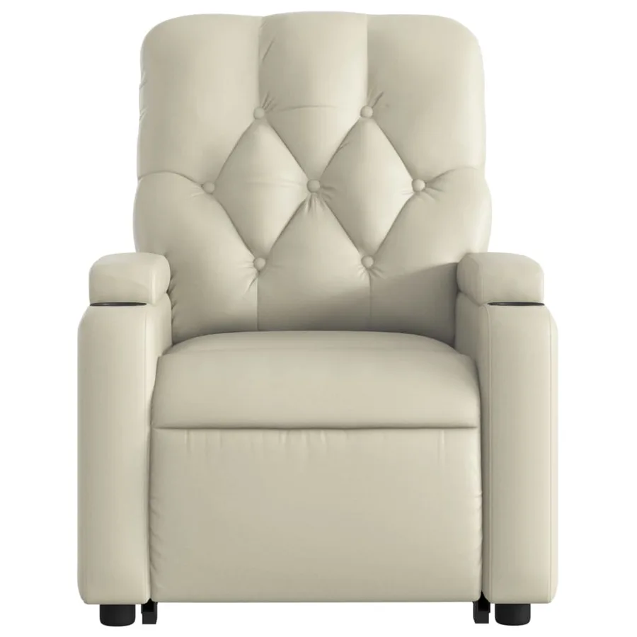 Fauteuil inclinable Crème Similicuir - 9