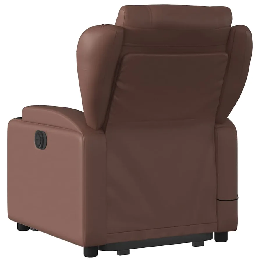 Fauteuil inclinable de massage Marron Similicuir - 5