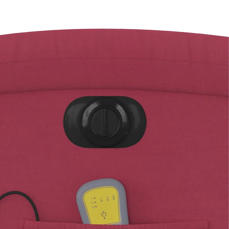 Fauteuil inclinable de massage électrique rouge bordeaux - 13