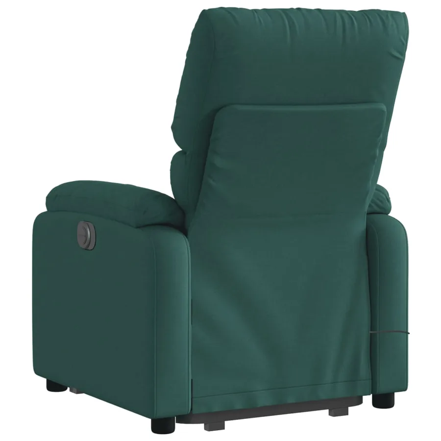 Fauteuil inclinable de massage Vert foncé Tissu - 5