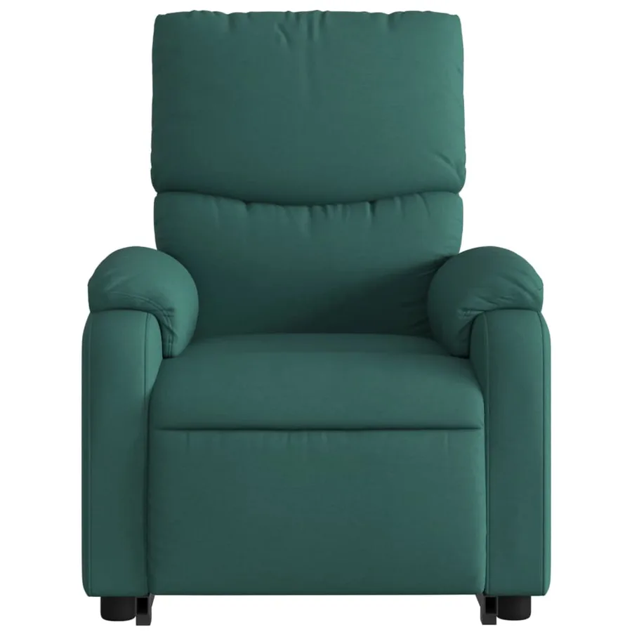 Fauteuil inclinable de massage Vert foncé Tissu - 9