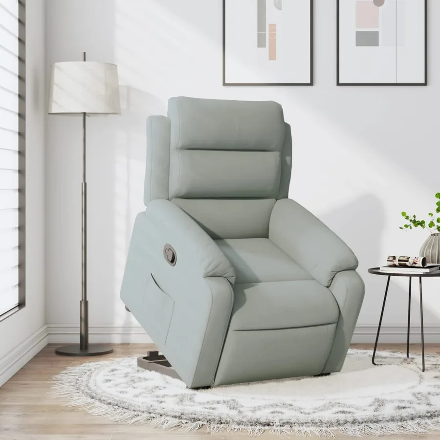 Fauteuil inclinable Gris clair Velours - 14