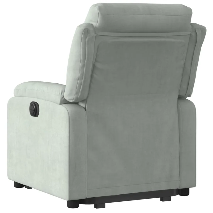 Fauteuil inclinable Gris clair Velours - 4